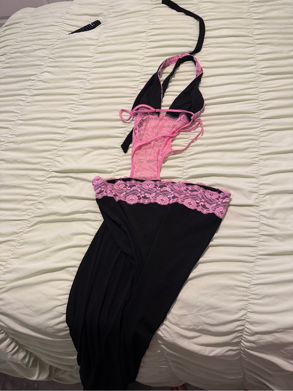 I.AM.GIA Black Lace-Trim Slip Dress - Picture 2 of 3